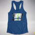 Agender Pride Grunge Exclamation Points Racerback Tank - Royal